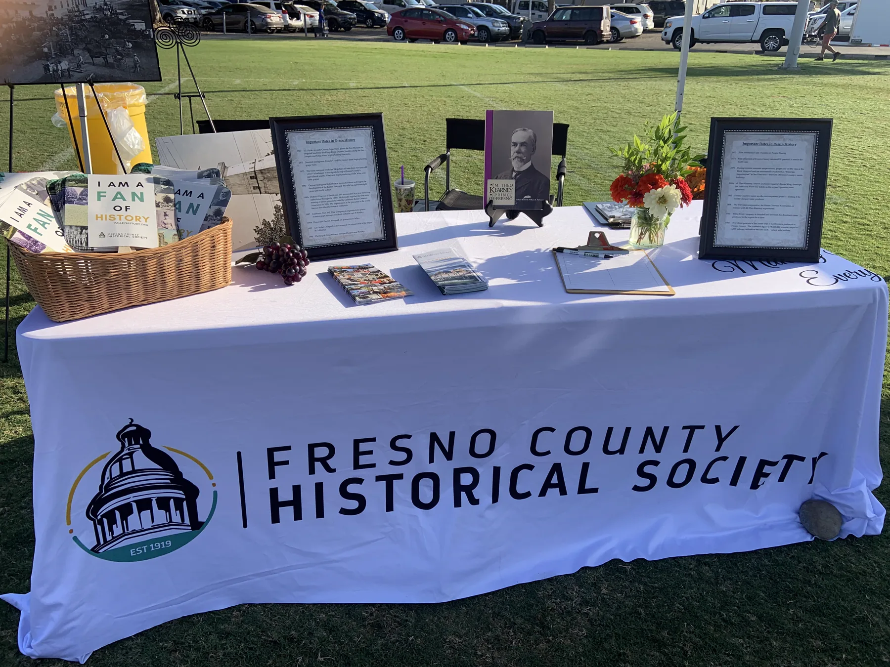 Fresno County Historical Society display about Valley and raisin history